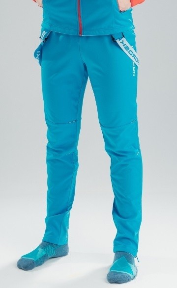 Детские лыжные разминочные брюки NordSki Premium blue