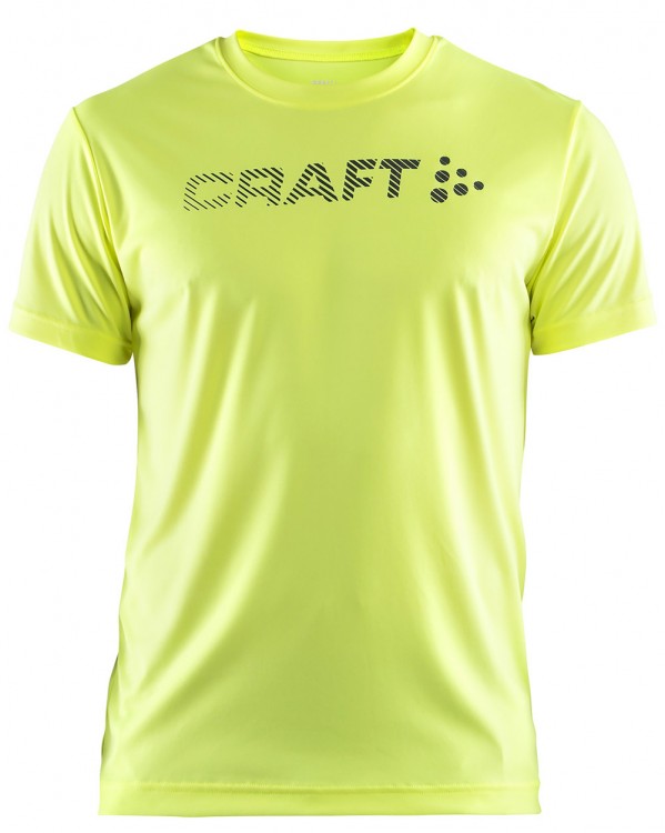 Футболка беговая мужская Craft Prime Run Logo 2018 yellow