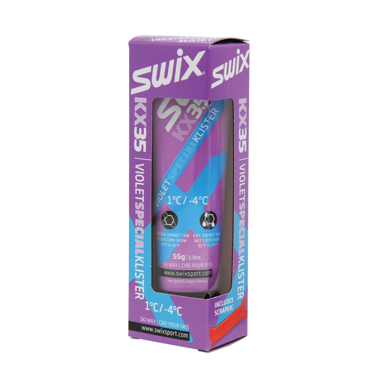 Клистер со скребком SWIX (+1-4 C), Violet/Special, 55 g