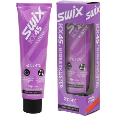 Клистер со скребком SWIX (+4-2 C), Violet, 55 g