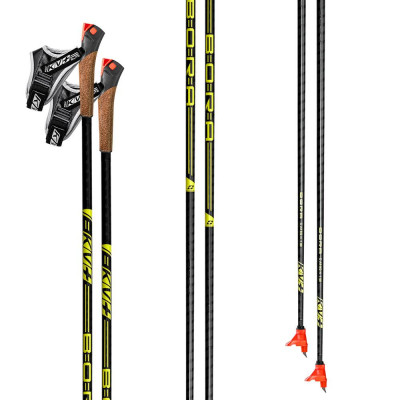 Палки лыжные KV+ BORA, Clip 100% Carbon (быстрозаменяемая лапка)