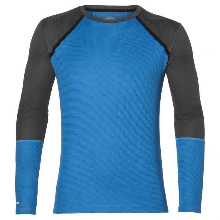 Рубашка беговая Asics LS Top мужская чёрно-синяя