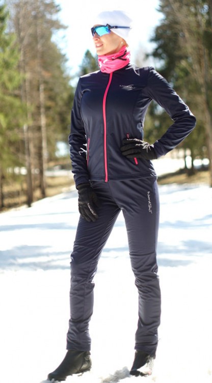 Детская утеплённая лыжная куртка Nordski Motion BlueBerry-Pink