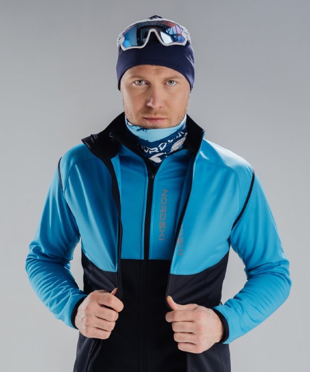 Мужской лыжный жилет Nordski Premium blue-black