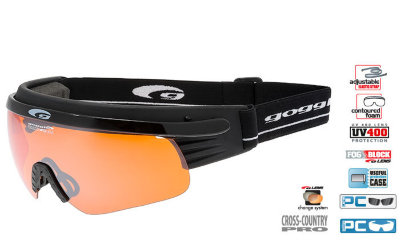 Лыжные очки-маска Goggle Shima black/orange