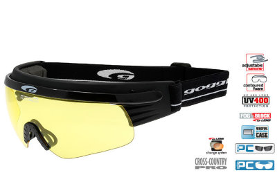 Лыжные очки-маска Goggle Shima black/yellow