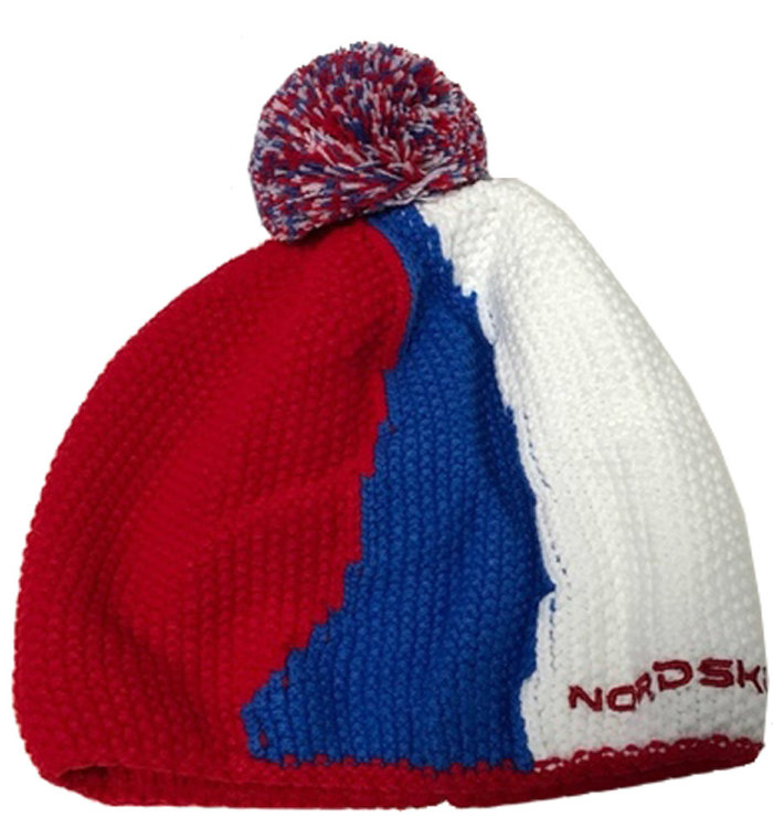 Теплая шапка Nordski Knit Colour Red-blue