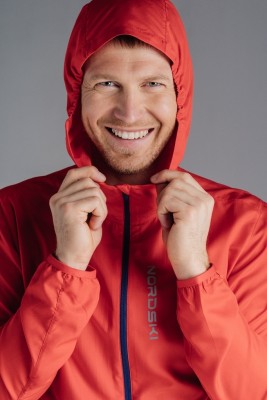 Мужская куртка для бега Nordski Run красная