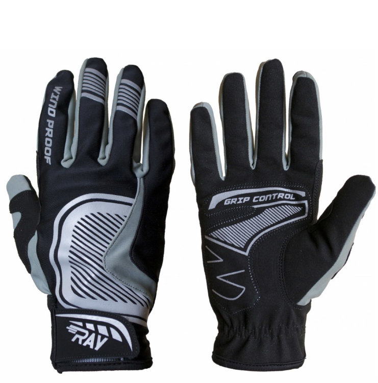 Лыжные перчатки Ray Про черно-серые