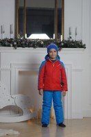 Детский тёплый прогулочный лыжный костюм Nordski National Red