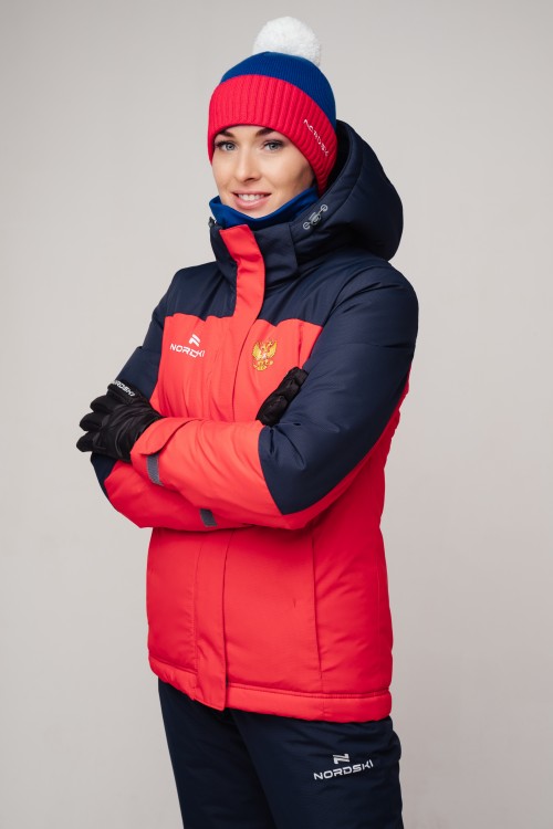 Женская теплая зимняя куртка Nordski Mount red-blue