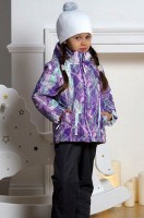 Детский утеплённый прогулочный лыжный костюм Nordski City Violet-Mint-Grey