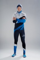 Раздельный лыжный гоночный комбинезон NordSki Premium Deep blue-white