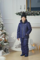 Детский теплый прогулочный лыжный костюм Nordski Premium Navy