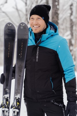 Мужская утепленная лыжная куртка Nordski Mount Blue-black