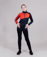 Детский лыжный разминочный костюм Nordski Jr Premium blueberry-red