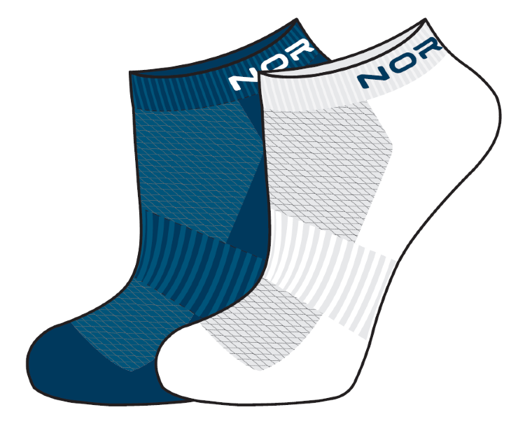 Комплект спортивных носков Nordski Run seaport-white