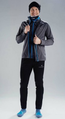 Элитный утеплённый мужской лыжный костюм Nordski Elite Grey
