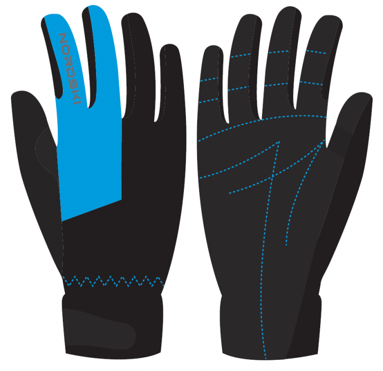 Перчатки детские Nordski Jr Racing WS black-blue