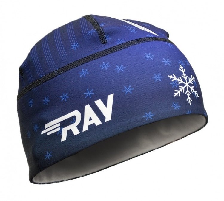 Шапочка RAY RACE снежинка синяя