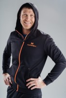 Мужской спортивный костюм Nordski Zip Hood Cuffed black-orange