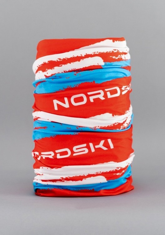 Многофункциональный бафф Nordski Stripe red-blue