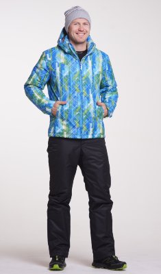Утеплённый прогулочный лыжный костюм Nordski City Blue-Lime-Black мужской