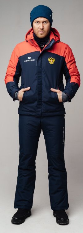 Мужской теплый зимний костюм Nordski Mount Red-blue