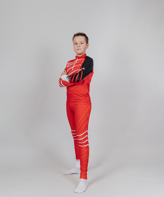 Детский лыжный гоночный комбинезон NordSki Jr. Pro Red/Black