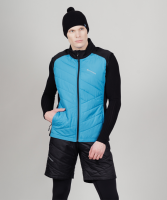 Мужской жилет для лыж и бега Nordski Hybrid Light blue/black
