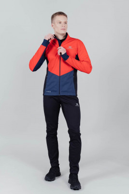 Мужской лыжный разминочный костюм Nordski Pro red/blue