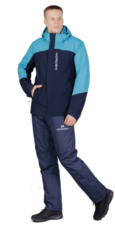 Мужской теплый зимний костюм Nordski Mount 2.0 Blue/Dark Blue