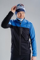 Мужская утеплённая разминочная лыжная куртка Nordski Active blue-black