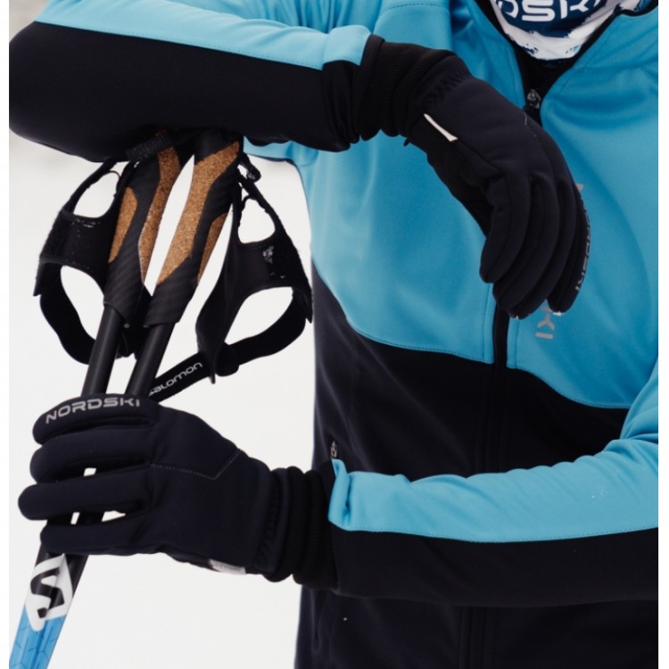 Детские теплые лыжные перчатки Nordski Jr Arctic Ws black