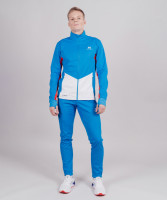 Мужской лыжный разминочный костюм Nordski Pro Rus blue/white
