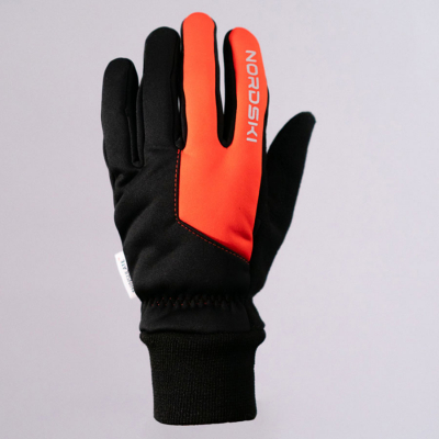 Детские теплые лыжные перчатки Nordski Jr Arctic Ws black-red
