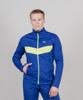 Мужская разминочная лыжная куртка Nordski Base True Blue/Lime