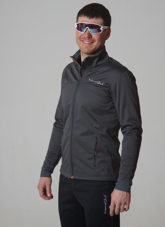 Утепленная лыжная куртка Nordski Motion Graphite-black мужская
